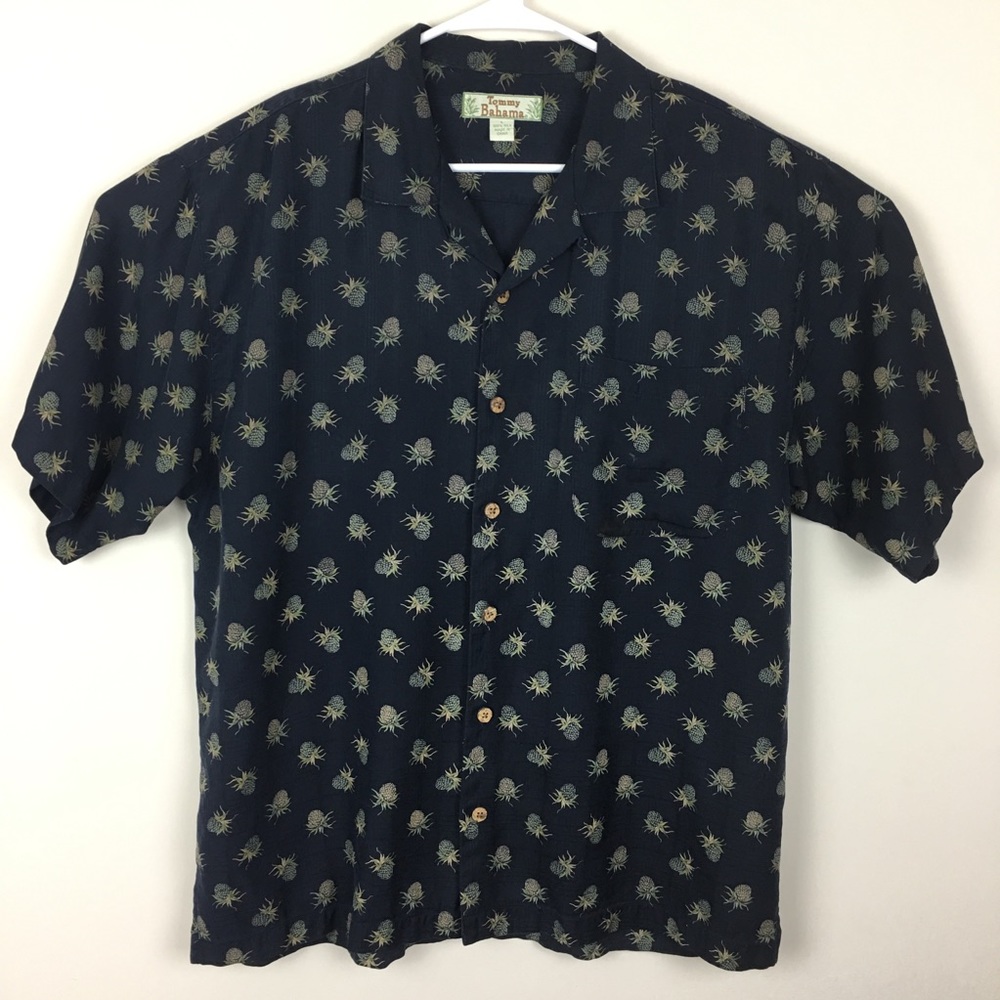 Men’s Tommy Bahama 100% Silk Shirt Pineapples